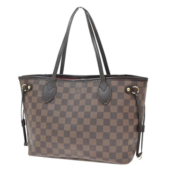 LOUIS VUITTON Neverfull PM Shoulder Tote Bag Damier Leather Brown N51109 98YH524 - Picture 1 of 15